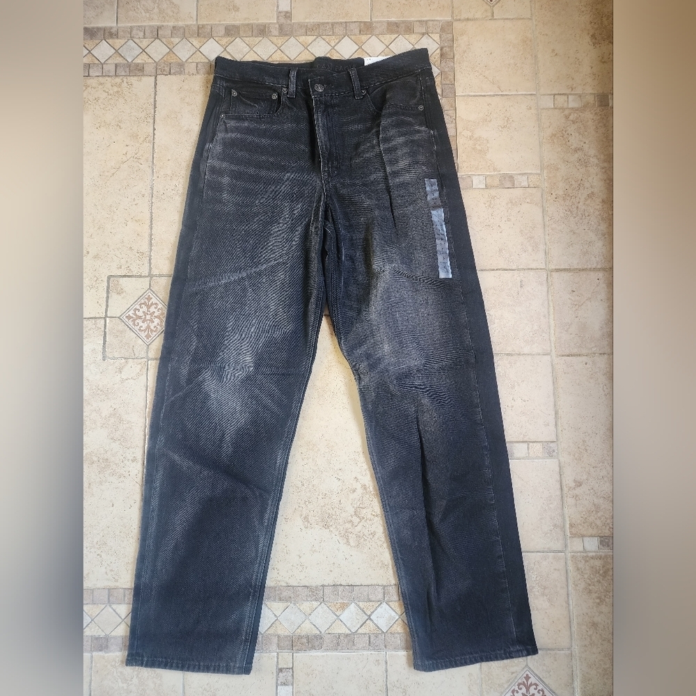 American Eagle Outfitters Dark Gray Baggy Straight Jeans